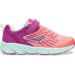 Saucony S-Wind A/C Girls Purple Coral Mint Sneakers girls Size 5.5